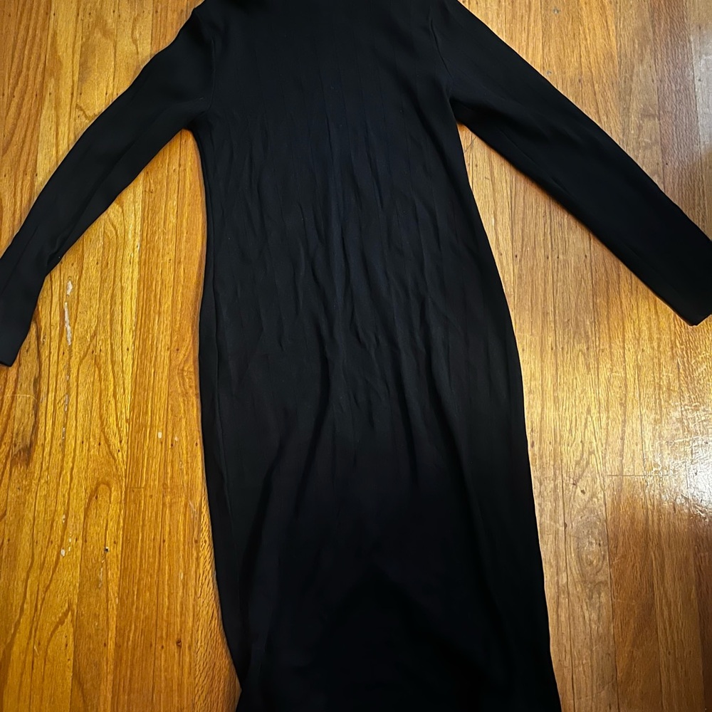 Wild Fable Black Long Sleeve Bodycon Midi Dress | Size XL